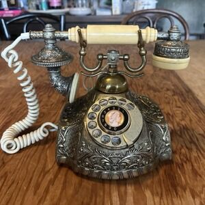 VTG 1970 Hollywood Regency Ornate Electra Rotary Telephone Caesars Palace Casino
